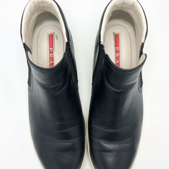 Prada Leather Slip on Sneakers - Picture 2 of 3